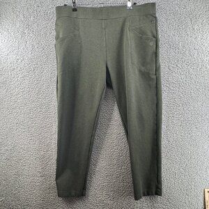 Betabrand High-Waisted Olive Green Trousers With Pockets Size XXL Petite